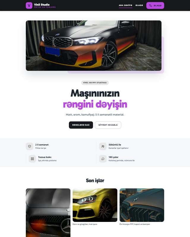 Vinil örtük · Stil veb sayt şablonunun ekran görüntüsü