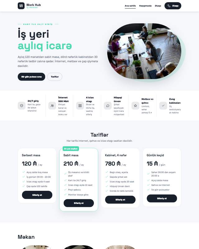 Kovorkinq · Modern sayt dizaynının ekran görüntüsü