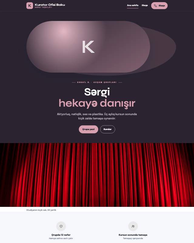 Sərgi kuratorluğu · Jurnal veb sayt şablonunun ekran görüntüsü